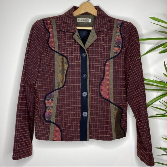 Canvasbacks || Wool Blend; Collared Blazer/Jacket with Texture Design; Size S - Picture 3 of 14